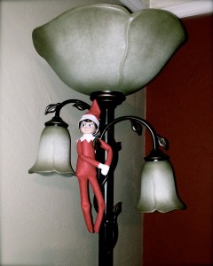 Don't worry about me little boy.  I'm just going to cling to this lamp all day and watch your every move.  All of them.